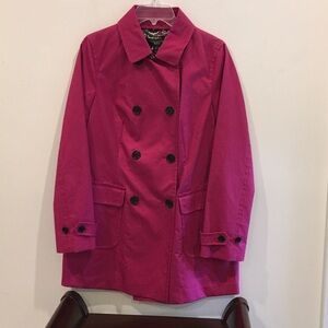Talbots Fuchsia Double-Breasted Pea Coat